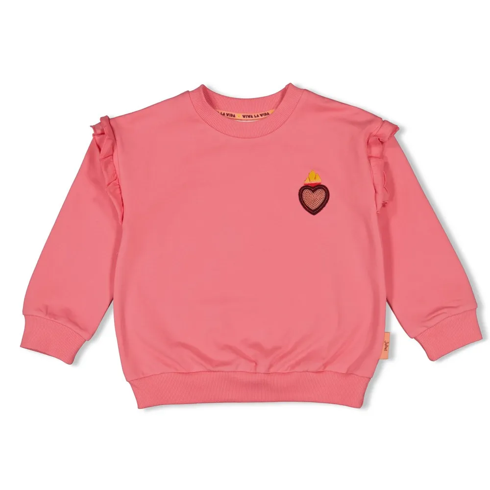 JUBEL SWEAT ROSE BACKPRINT - SALSA SUNSET 122