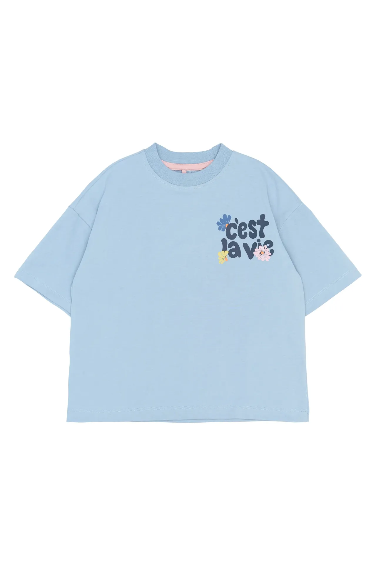TN 6729 GIRLS T-SHIRT MC BLEU 5/6