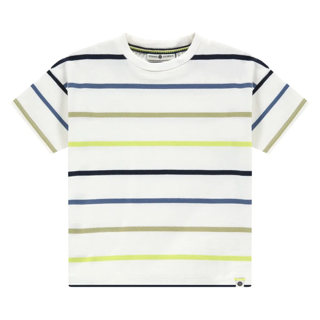 S&S BOYS T-SHIRT A LIGNES CM BLANC KC 128 SSA26207633