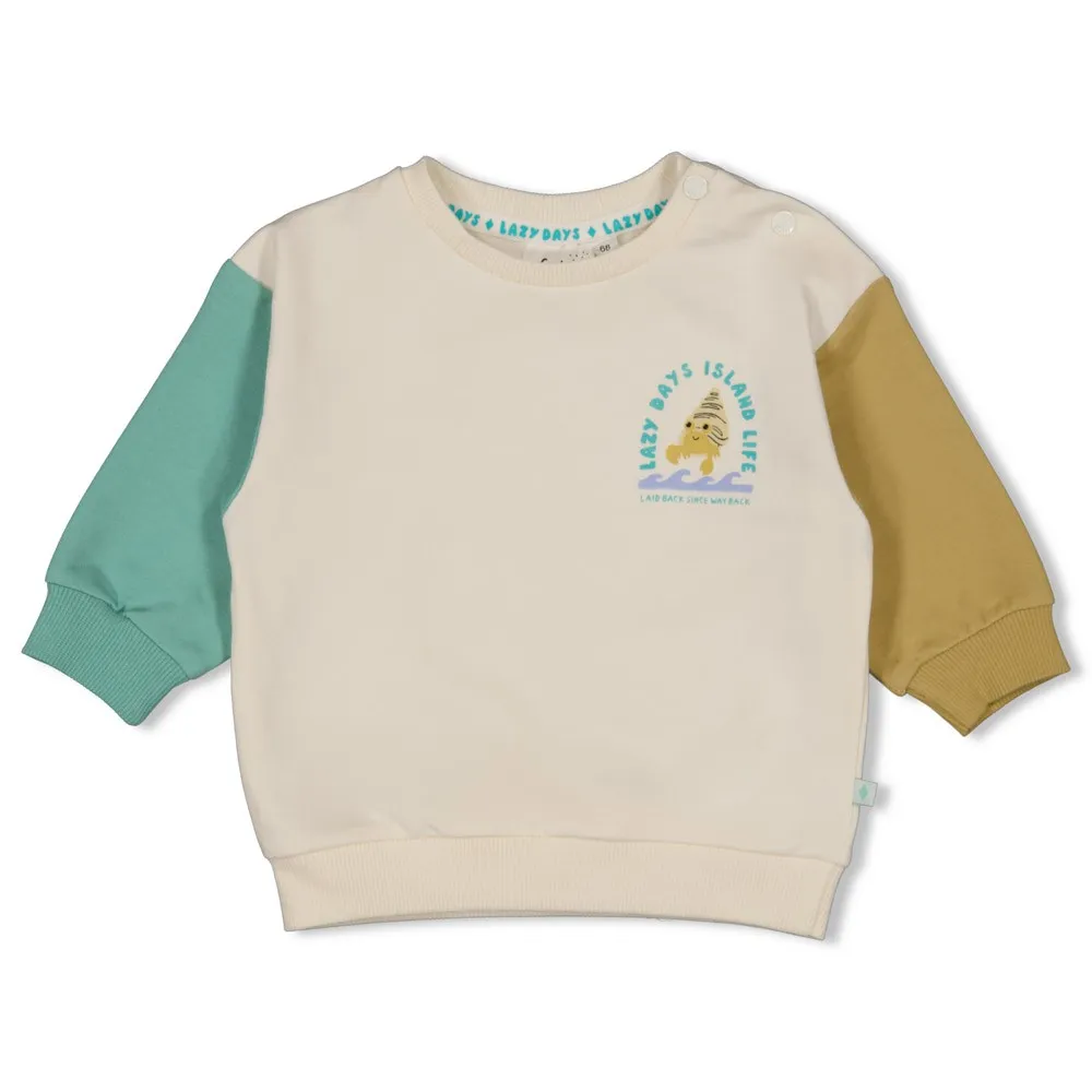 FEETJE - BOYS SWEAT BLANC KC - LAZY DAYS 80