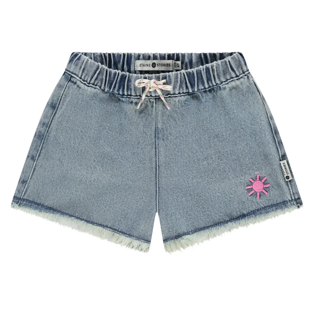 S&S GIRLS SHORT JEANS BLUE DENIM 128 SSA26308242