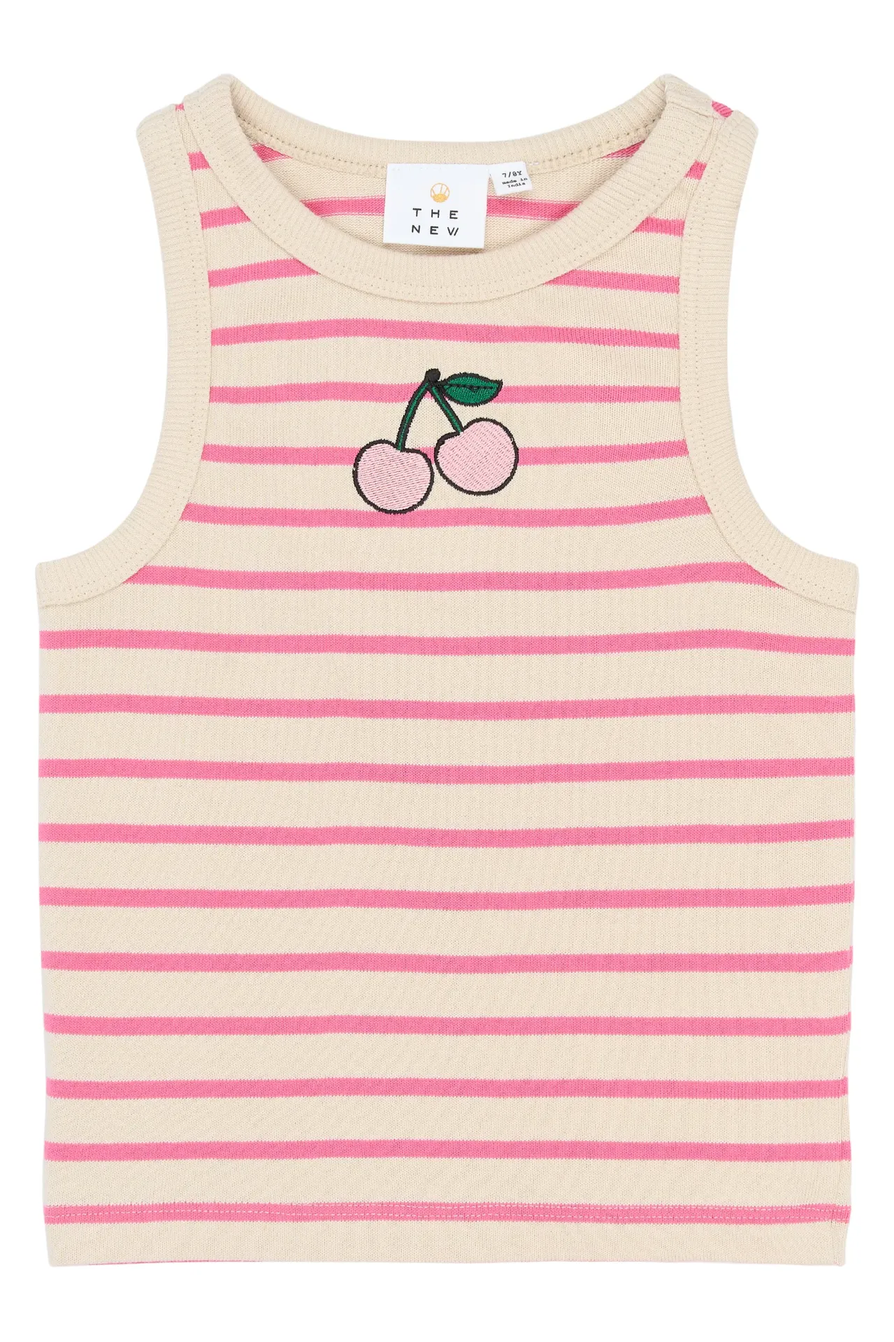 TN 6857 GIRLS CINGLET ROSE A LIGNES 7/8