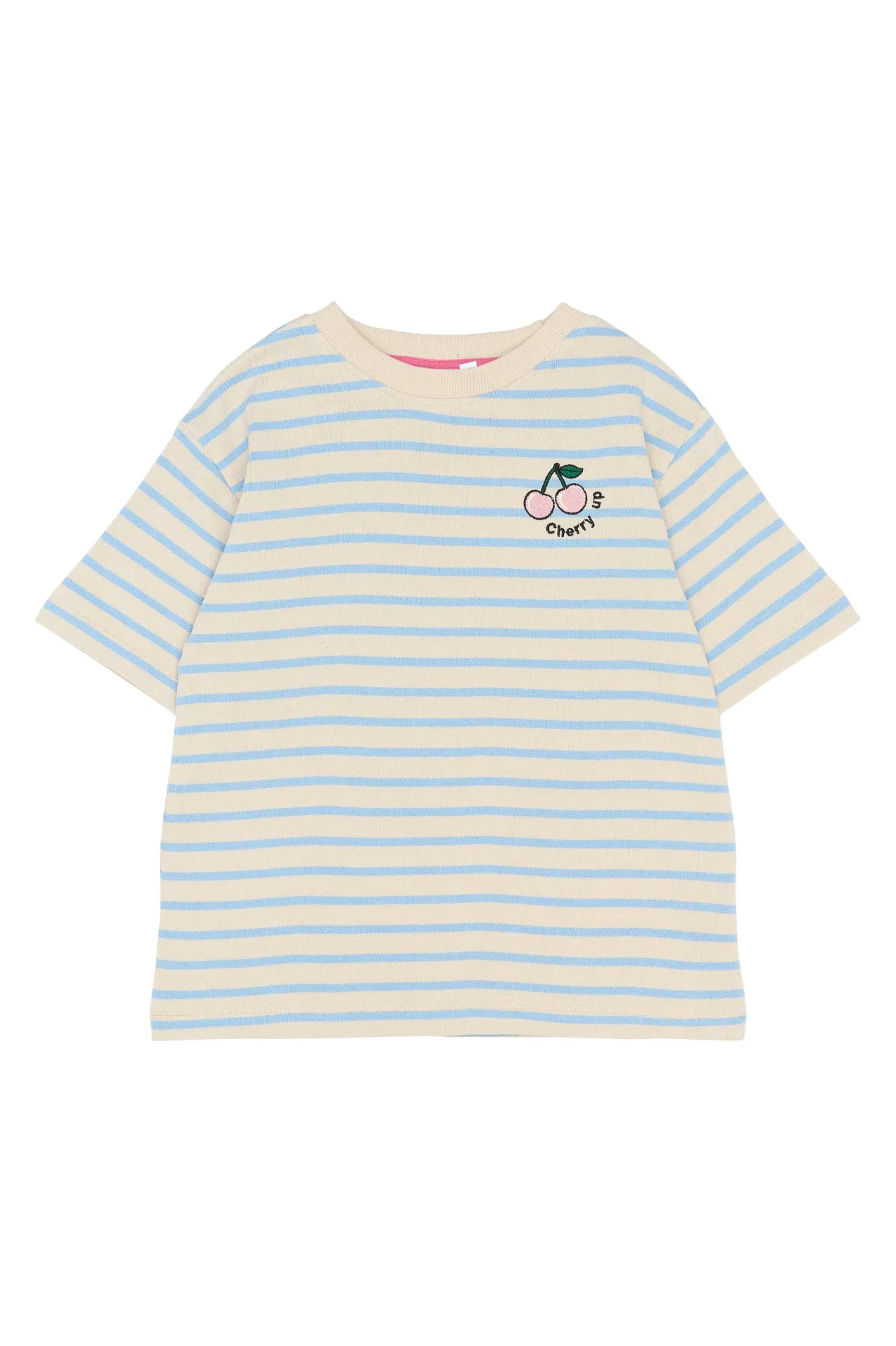 TN 6872 GIRLS T-SHIRT MC A LIGNES 9/10