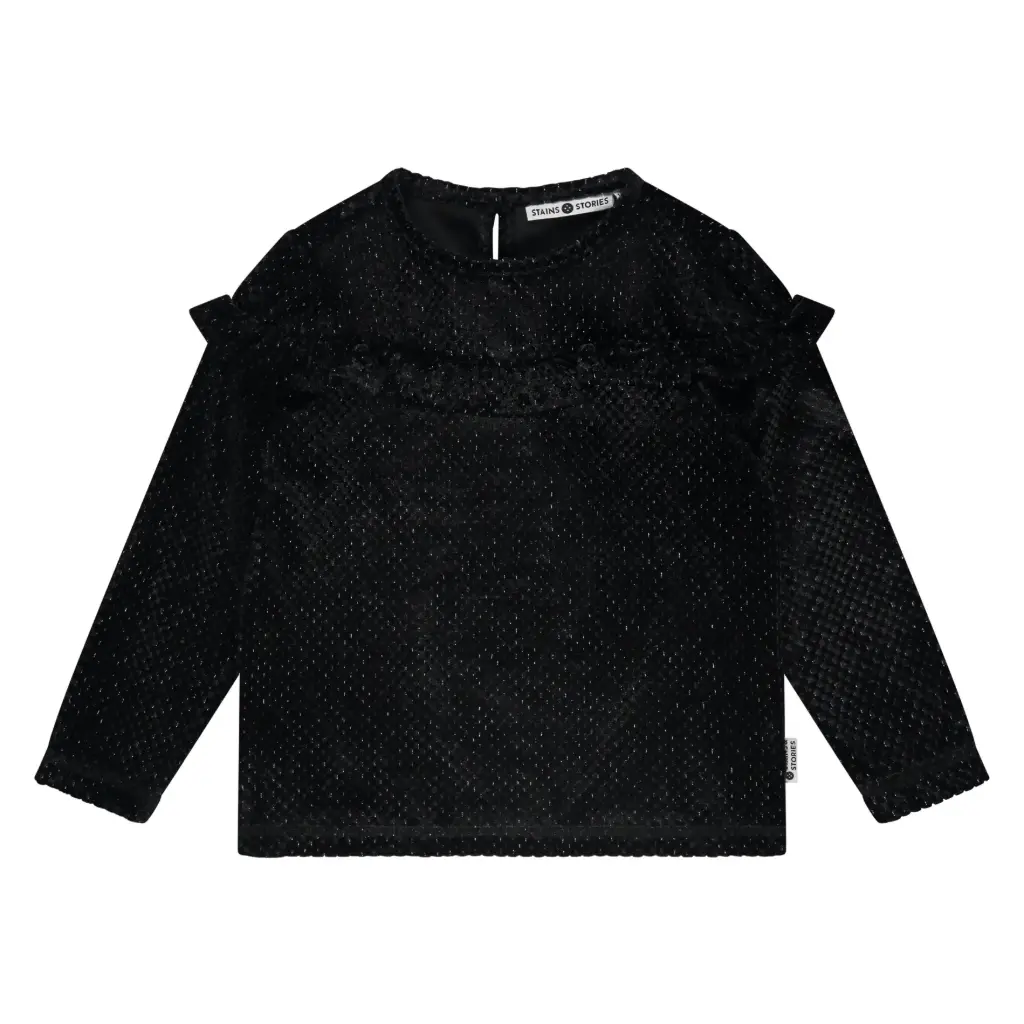 S&S GIRLS T-SHIRT ML NOIR 140 SSA25608698