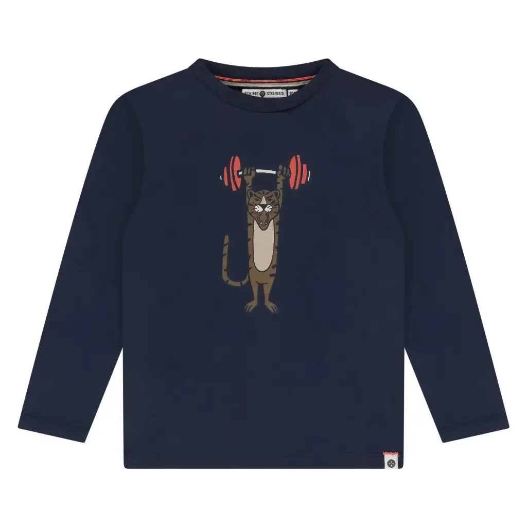 S&S BOYS T-SHIRT ML BLEU NUIT 140 SSA25407651