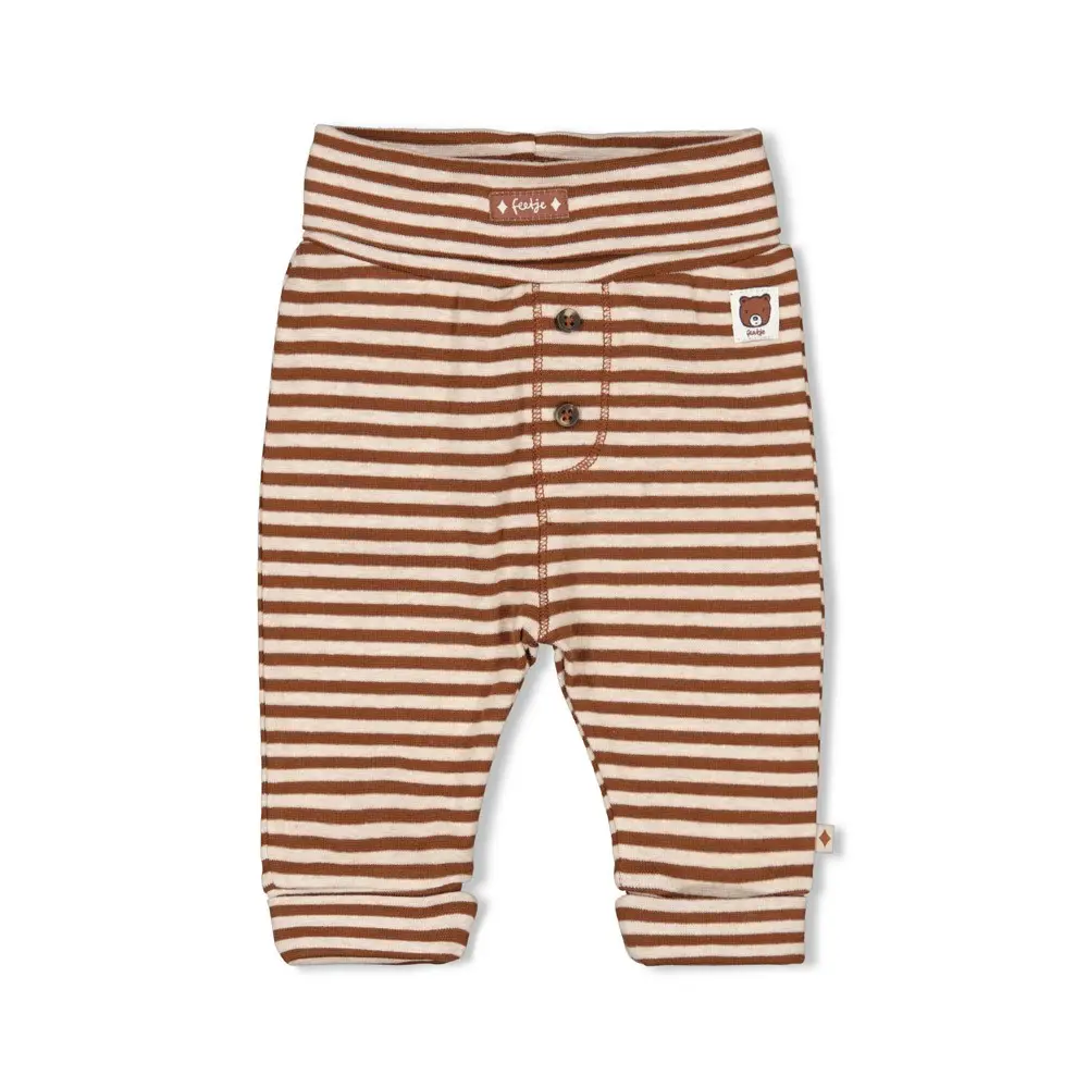 FEETJE - BOYS PANTALON À LIGNES - WILD WORLD BRUN 62 52202420