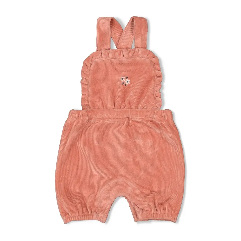 FEETJE - GIRLS SALOPETTE COURTE EN VELOURS - WOODLAND BLOOM MAUVE 80 51100098