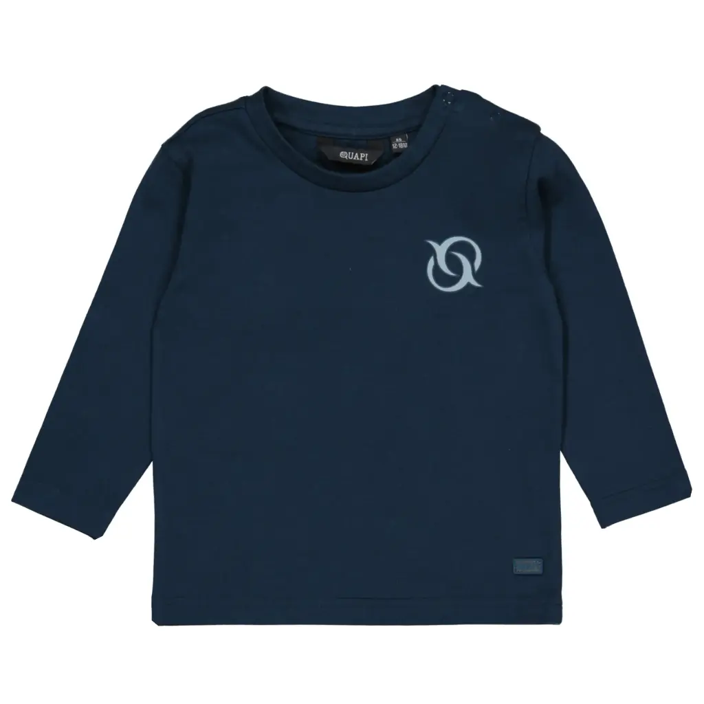 QPI BOYS T-SHIRT ML BLEU FONCE 80 QW251IAN2
