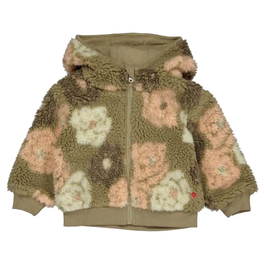 QPI GIRLS GILET AOP GREEN FLOWER 98 QW251ILANA