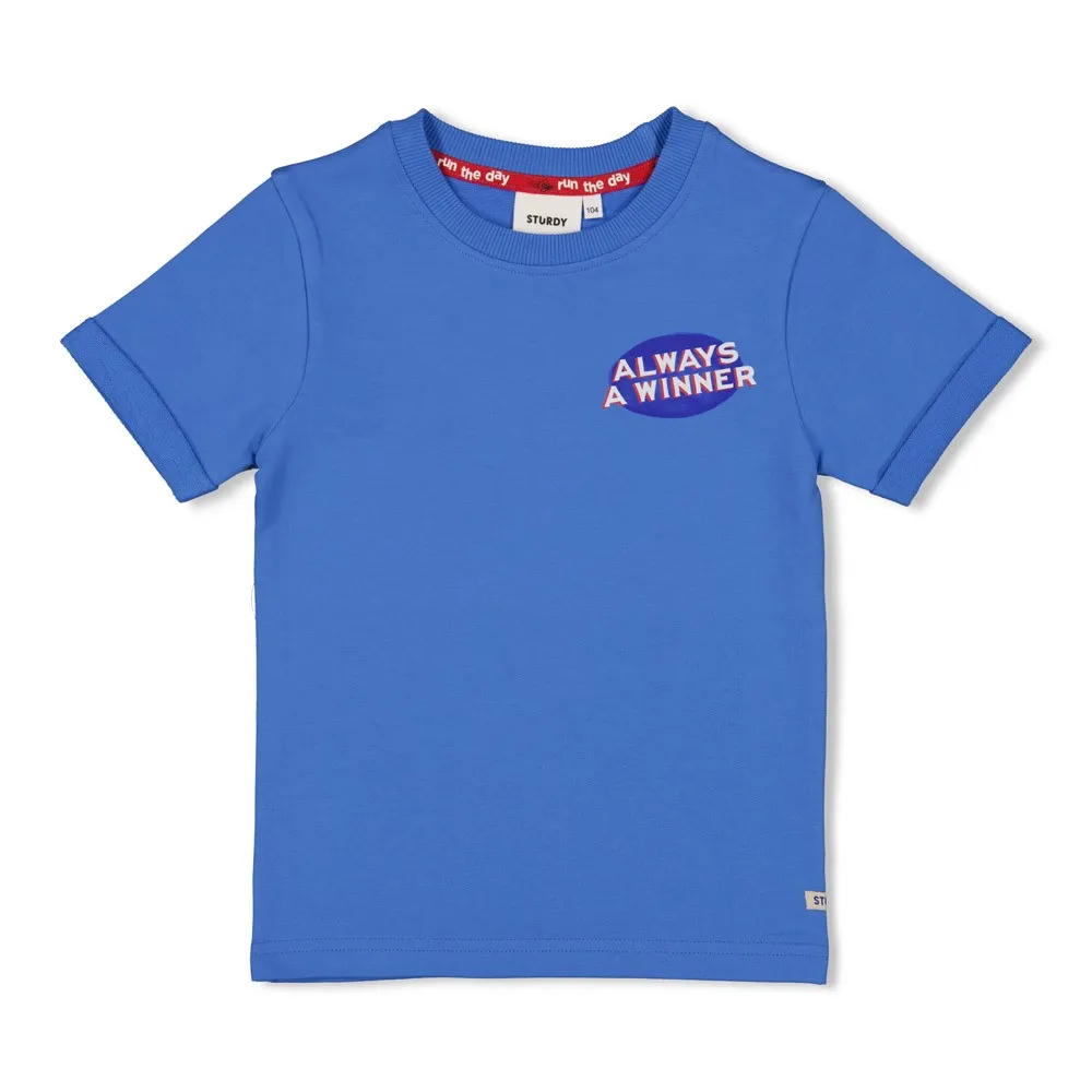 STURDY T-SHIRT BLEU - RUN THE DAY 128