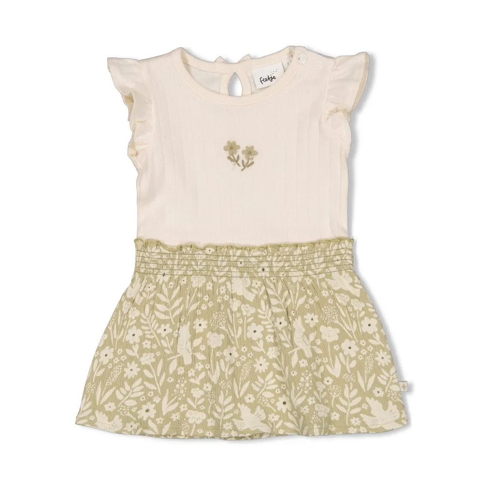 FEETJE - GIRLS ROBE VERTE AOP - LET YOUR DREAMS BLOSSOM 86