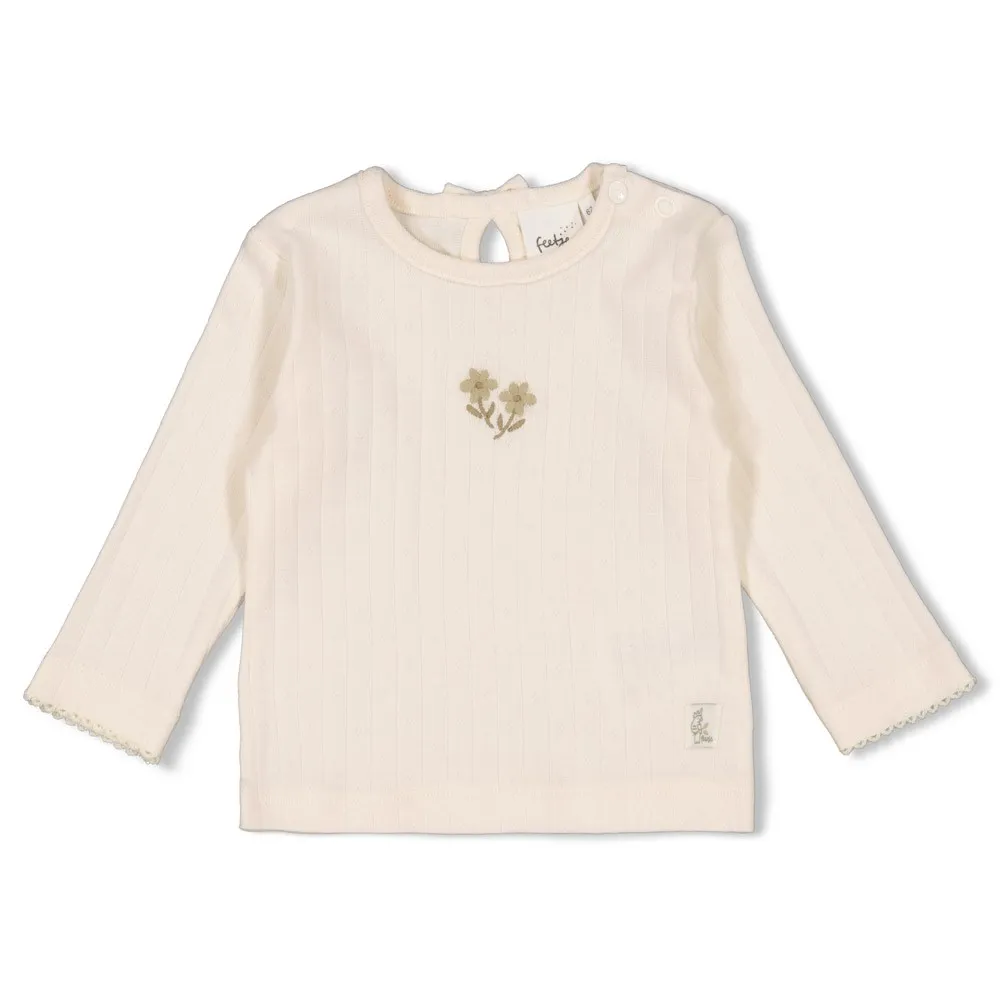 FEETJE - GIRLS T-SHIRT ML BLANC KC RIB - LET YOUR DREAMS BLOSSOM 86