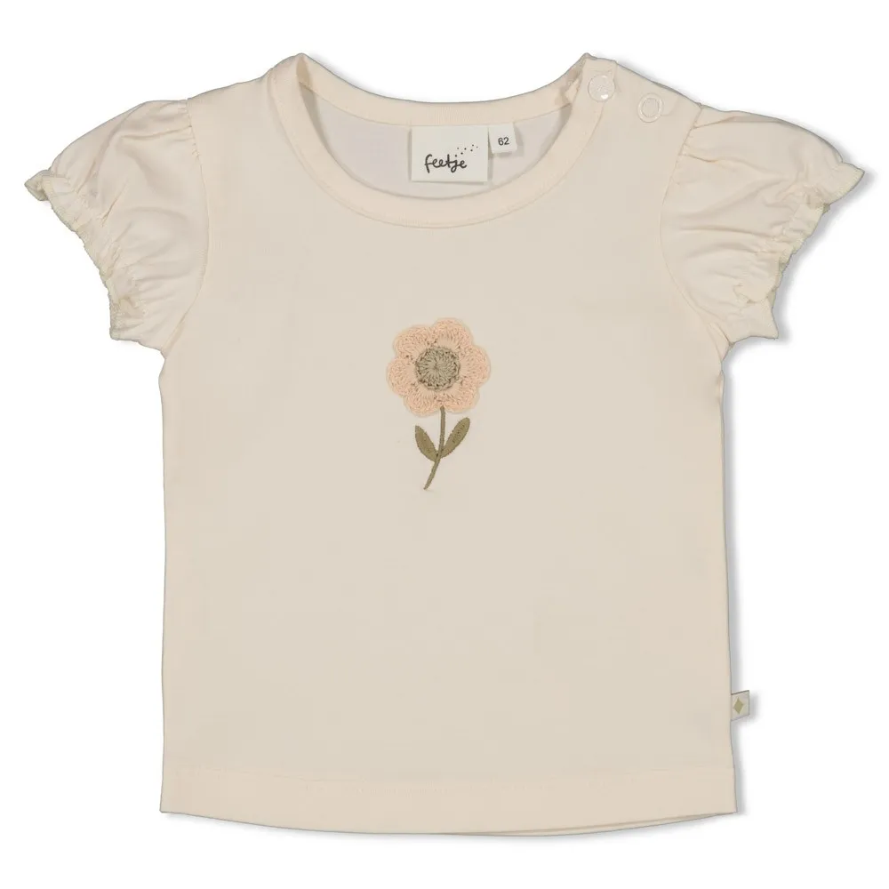 FEETJE - GIRLS T-SHIRT BLANC KC CROCHET - LET YOUR DREAMS BLOSSOM 68