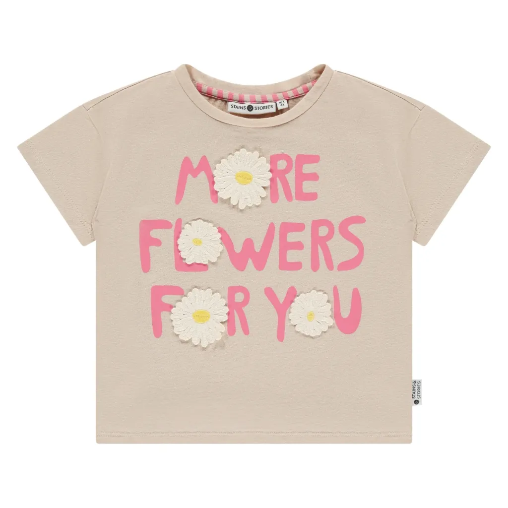 S&S GIRLS T-SHIRT CM BEIGE 104 SSA26108612