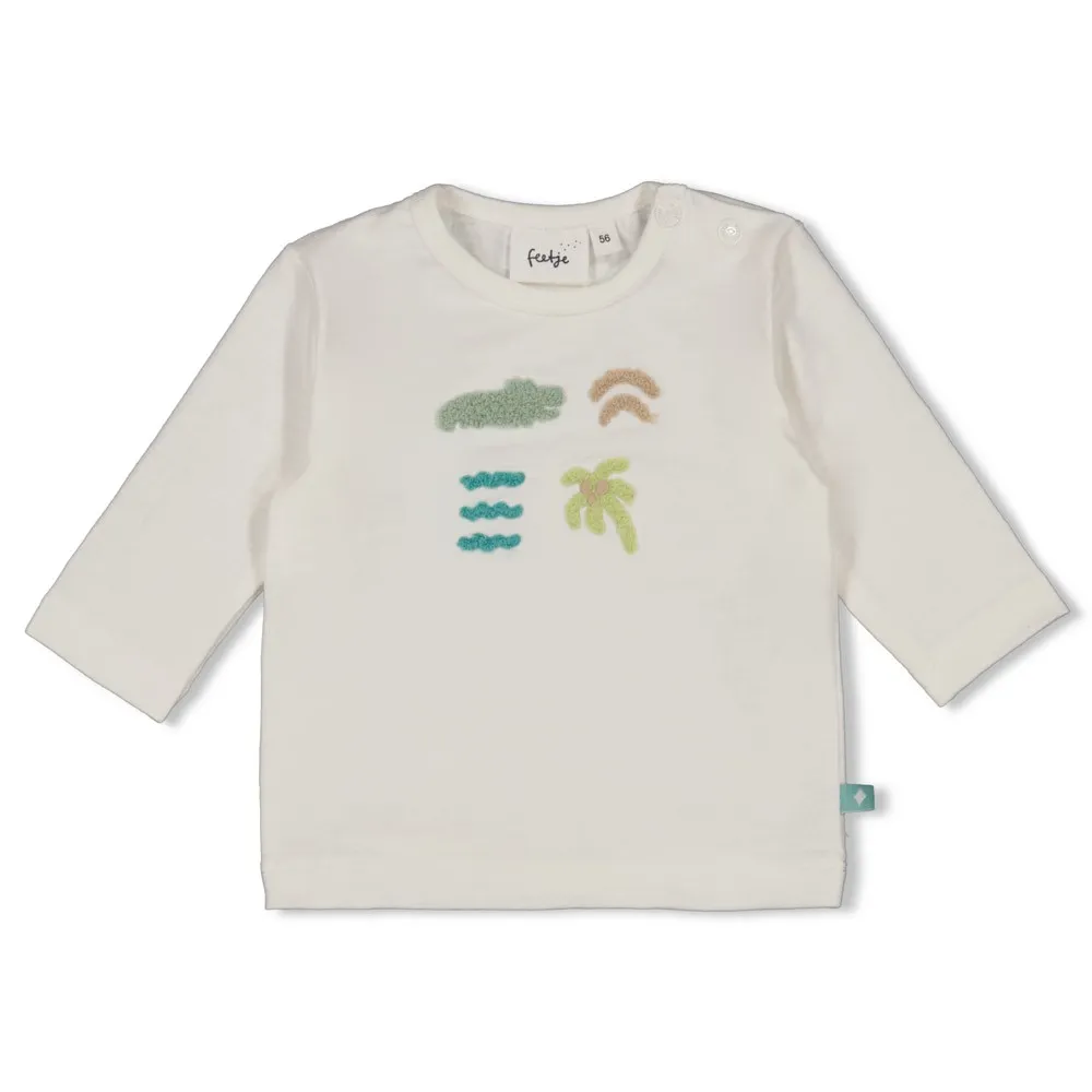 FEETJE - BOYS T-SHIRT ML BLANC KC - YOU CROC MY WORLD 62