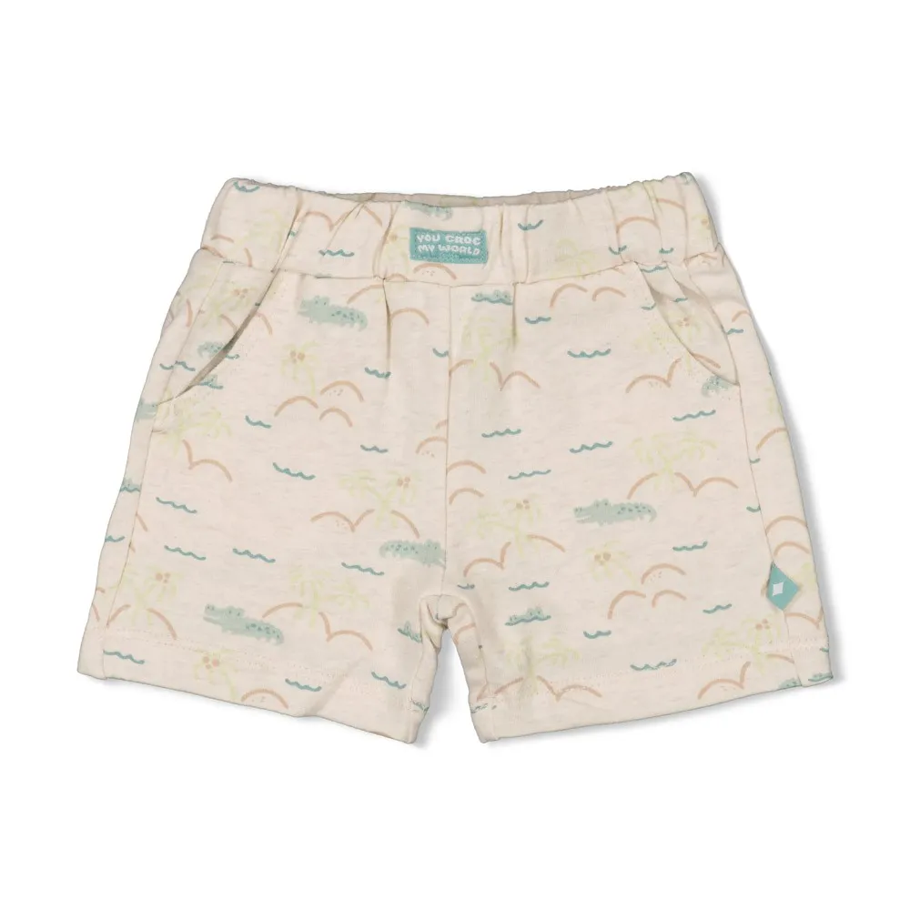 FEETJE - BOYS SHORT BLANC KC AOP - YOU CROC MY WORLD 80