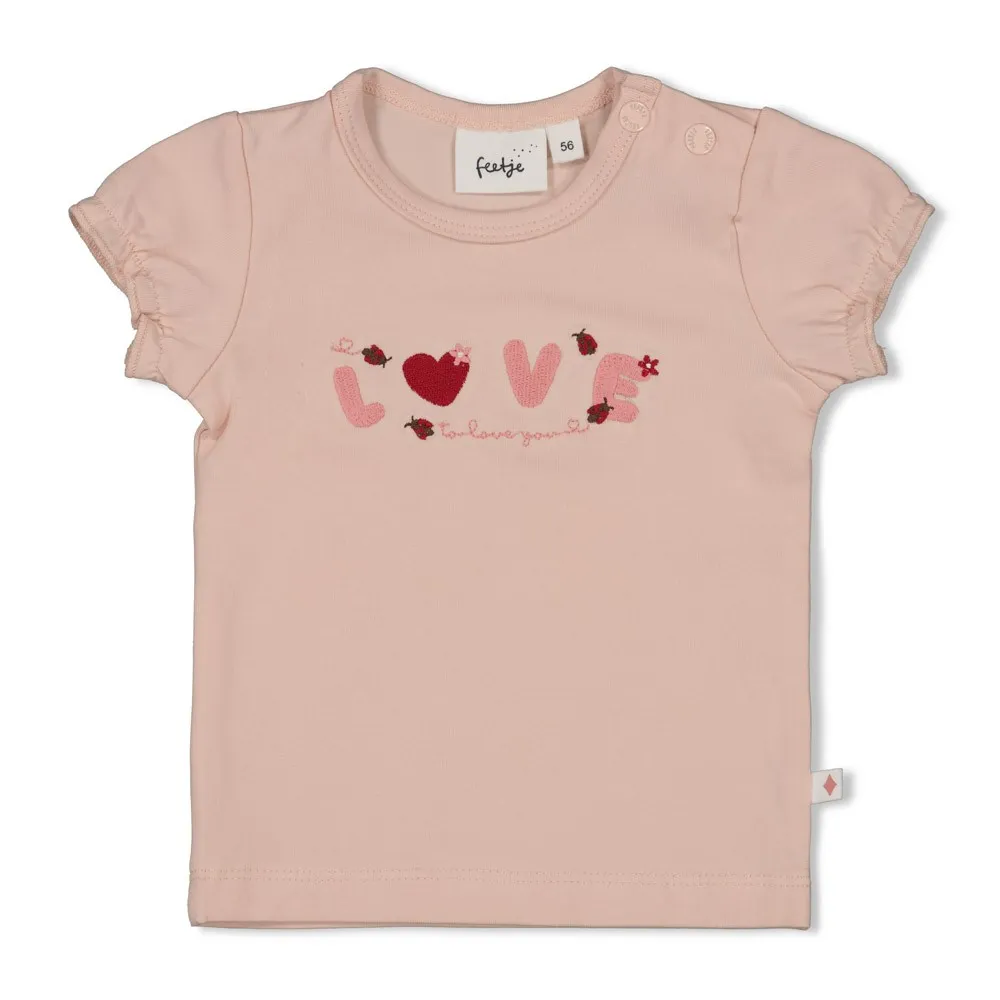 FEETJE - GIRLS T-SHIRT ROSE - LADYBUG 80