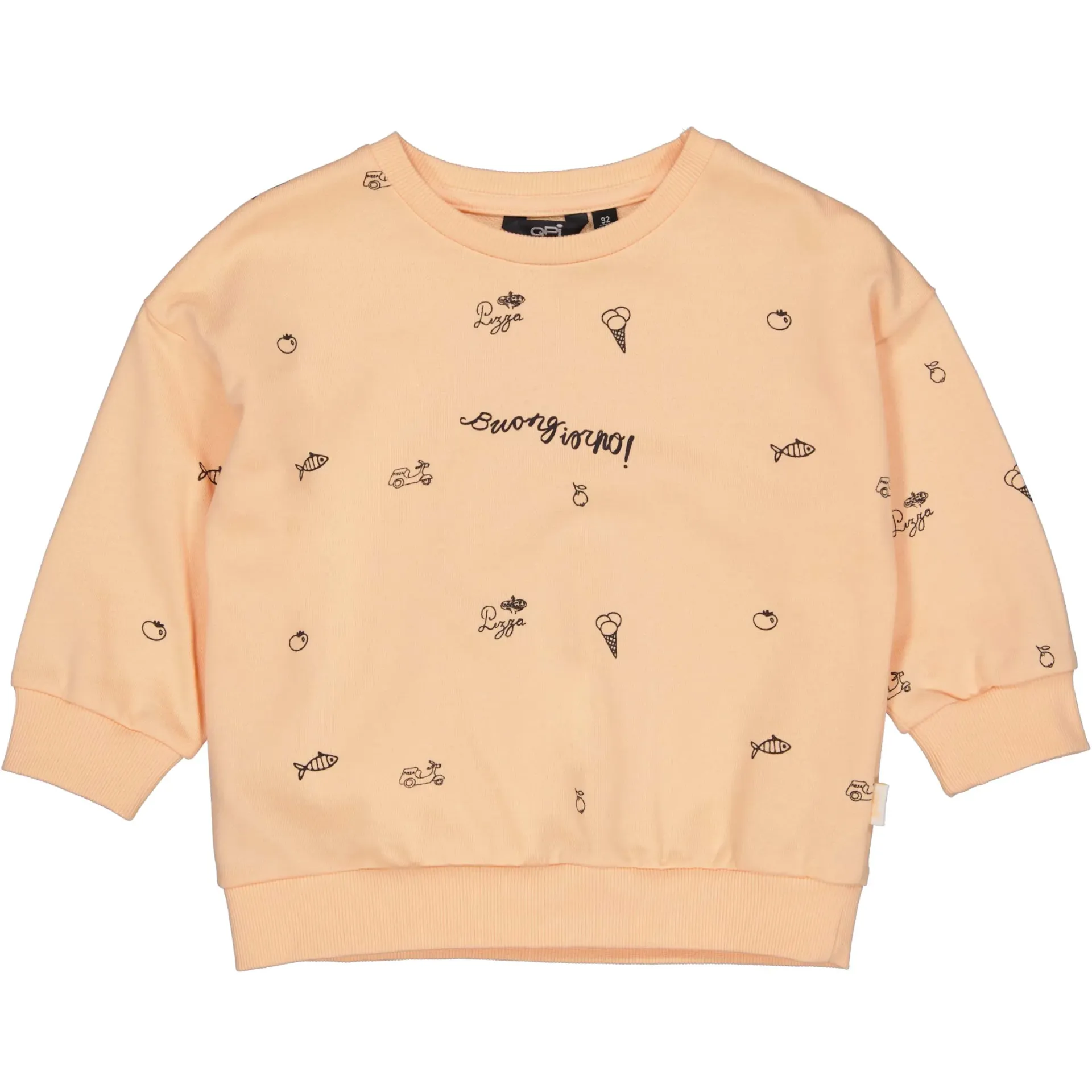 QPI MINI BOYS SWEAT AOP ORANGE 80 QS262ENRIQUE